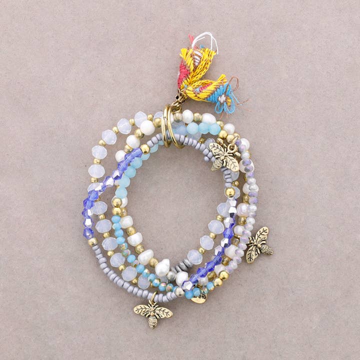 Armband 4 Strengen Metaal Stenen voor wholesale door Sonata