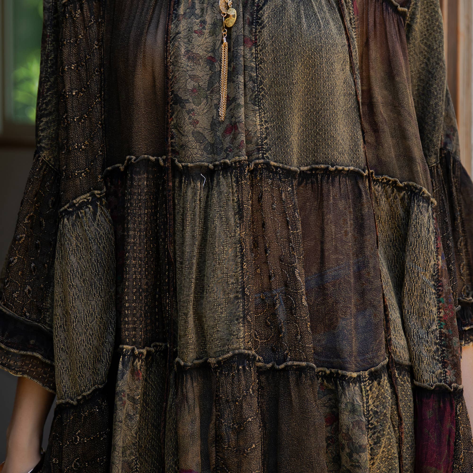 Young Threads - Venta al por mayor Blusa - Mujer - Top Jhabla con Cuello de Banda Teñido Chic (Nuevo Color)34