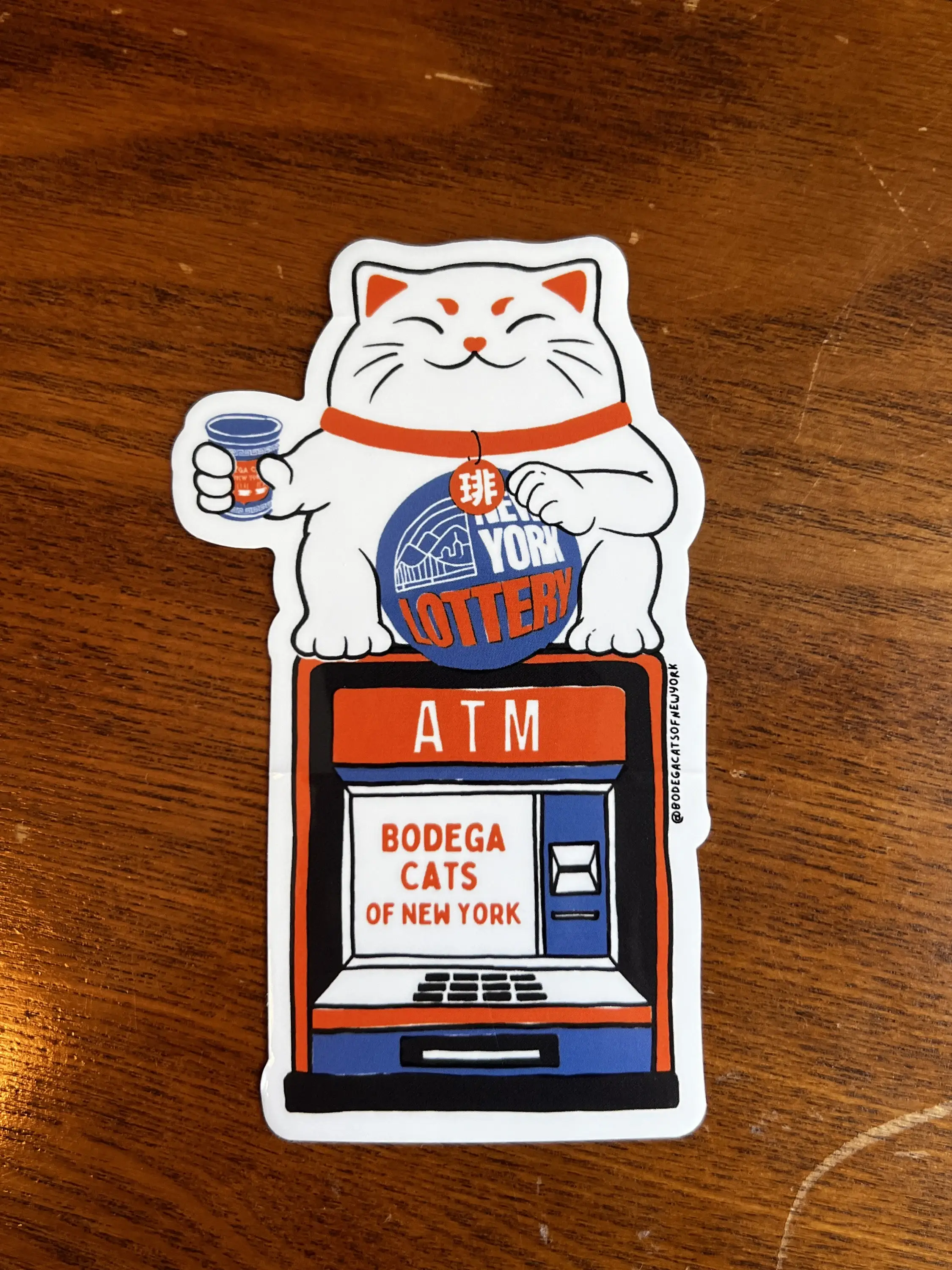 Bodega Cats of New York - Wholesale Sticker - Bodega Cats of New York 4.5" Sticker (Maneki Neko/Luck Cat) 1