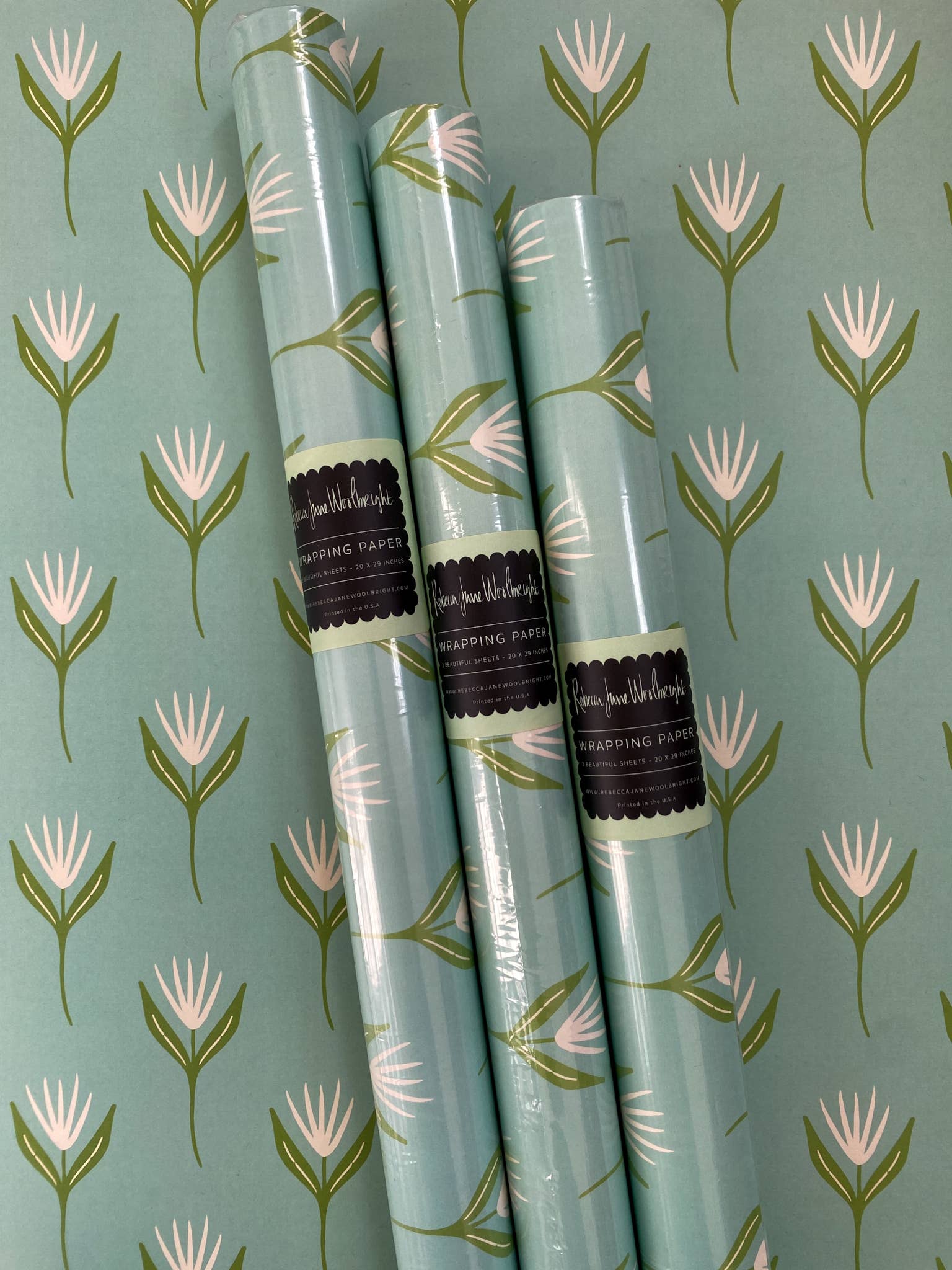 Rebecca Jane Woolbright - Wholesale Flat Wrap - Step Into Spring Wrapping Paper –Floral Gift Wrap (2 Sheets)7
