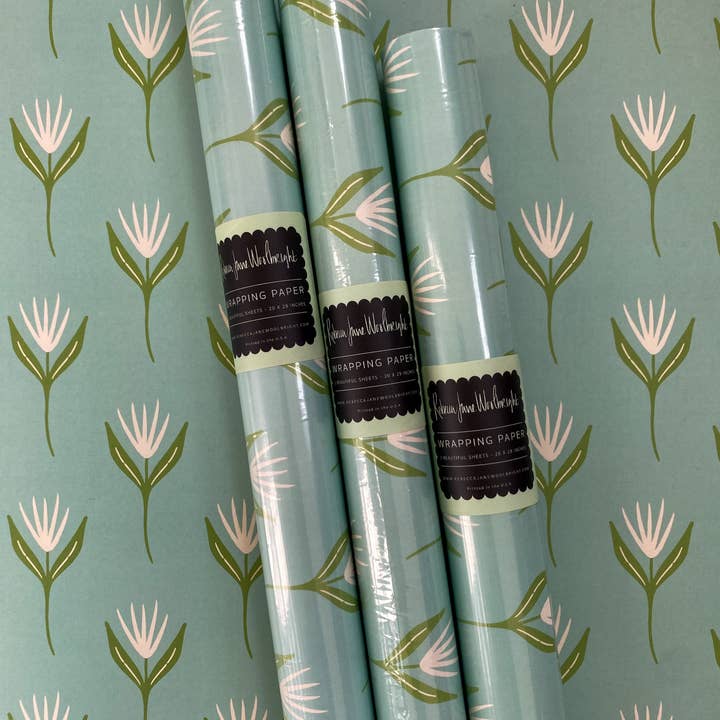 Rebecca Jane Woolbright - Wholesale Flat Wrap - Step Into Spring Wrapping Paper –Floral Gift Wrap (2 Sheets)7