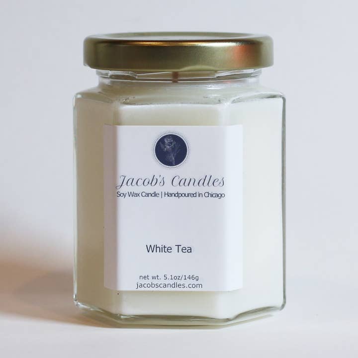 White Tea | Handpoured Soy Wax Candle for wholesale by Jacob’s Candles