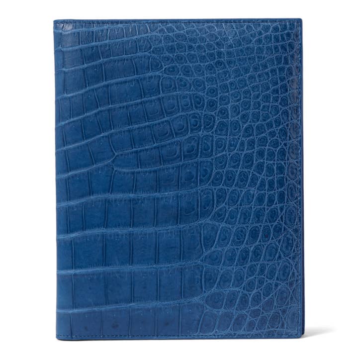 Blue crocodile leather notebook, limited edition for wholesale by GOLDBLACK