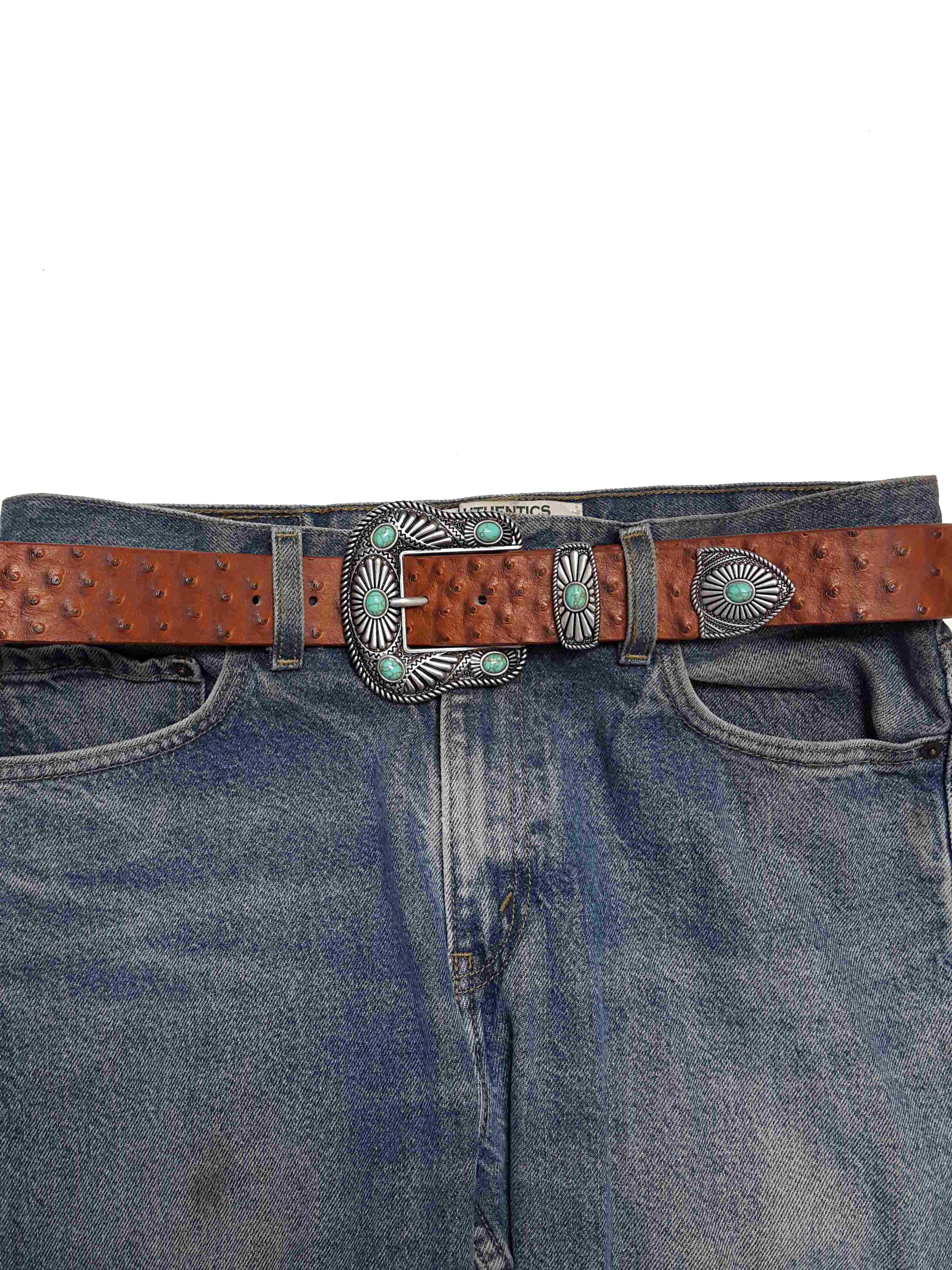 Axesoria West – Cinto - Mulher por atacado – Fivela Inspirada Navajo com Cinto de Aestruz6