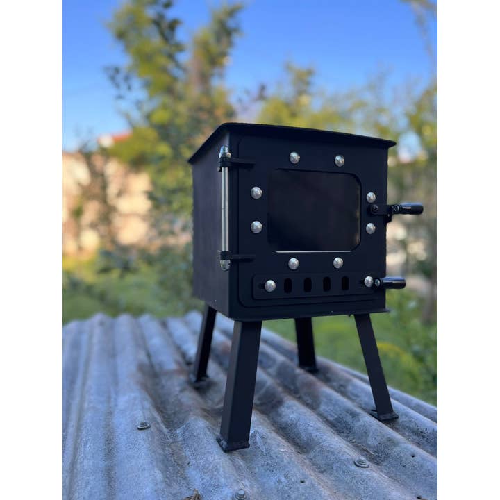 blackseametalworks – wholesale Fire pit – Tiny Wood Burning Stove, Tiny House, Rv, Caravan Stove (4 Inches Flue Outlet)4