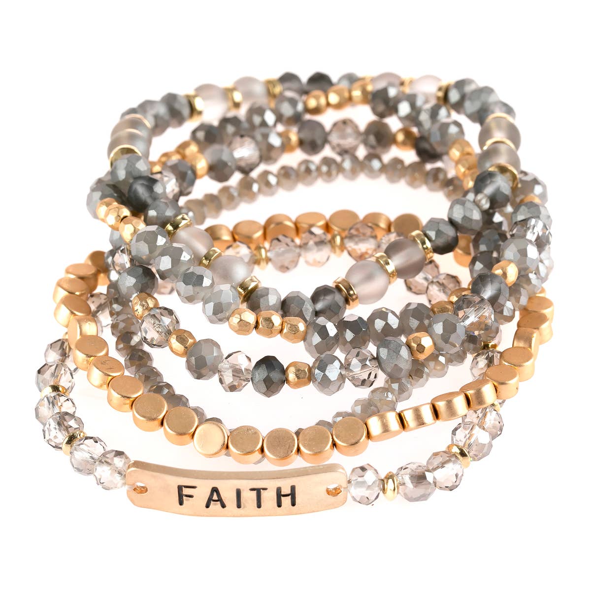 MYS Wholesale Inc - Vente Bracelet de perles - Bracelet à perles mélangées Faith Charm8