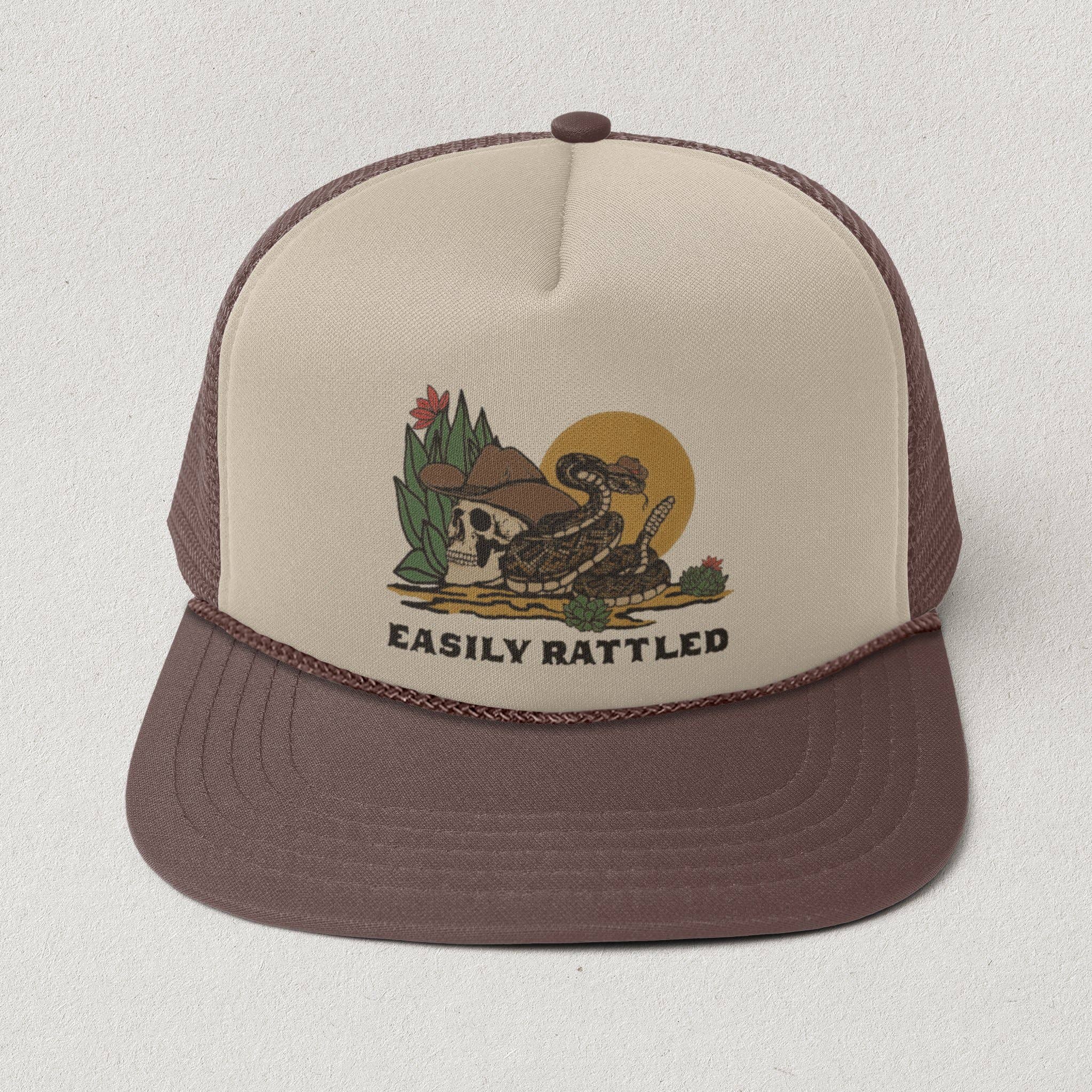 Cluster Funk Studio - Wholesale Trucker Hat - Unisex - Rattlesnake Cowboy: Easily Rattled Trucker Hat