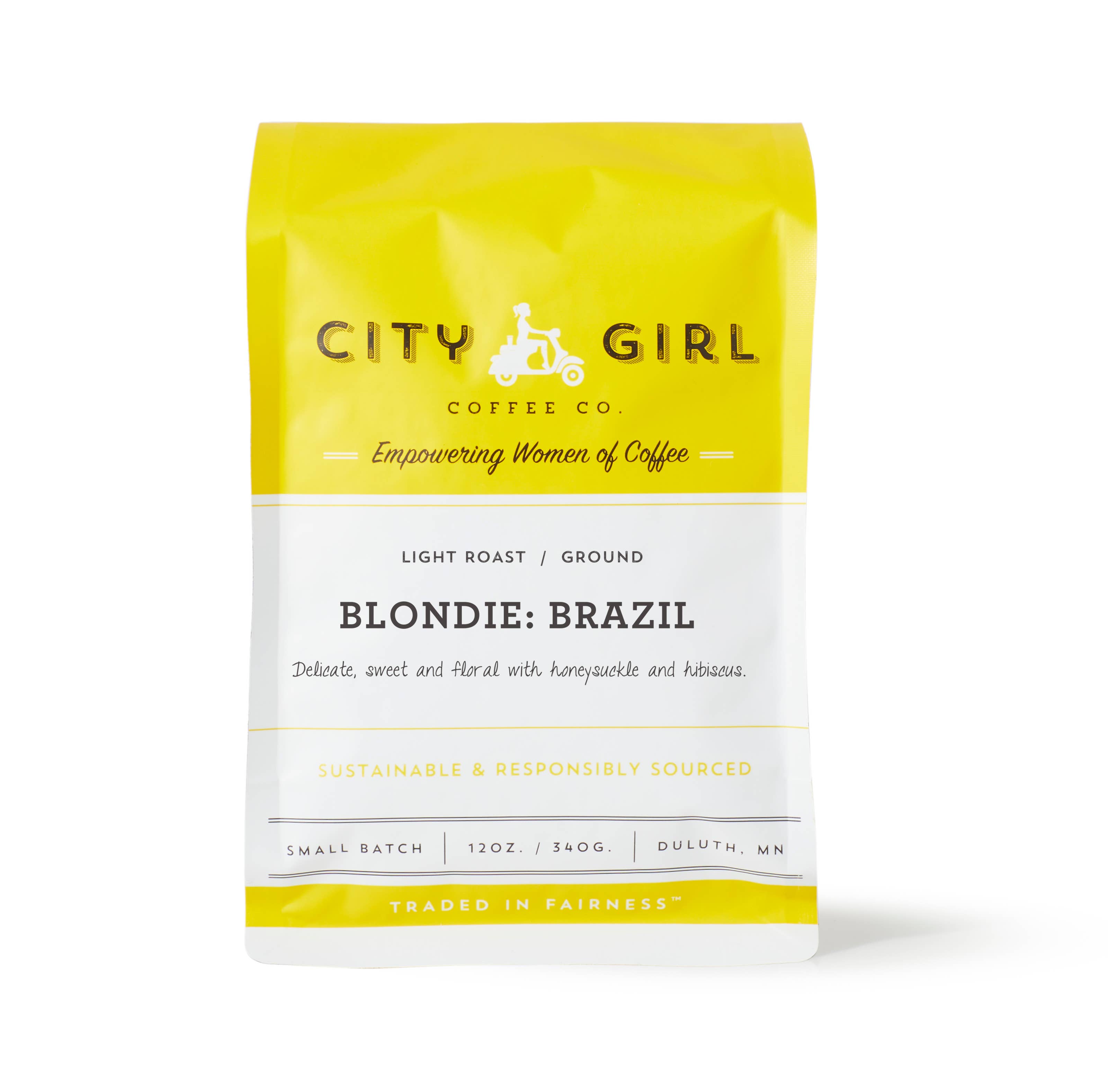 City Girl Coffee - Venta al por mayor Café molido - Ciudad Chica Blondie Brasil Molido Café1