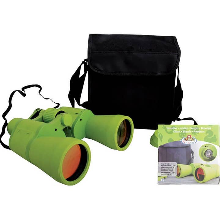 Children's Binoculars, Rubber, Green for wholesale by Esschert Design USA