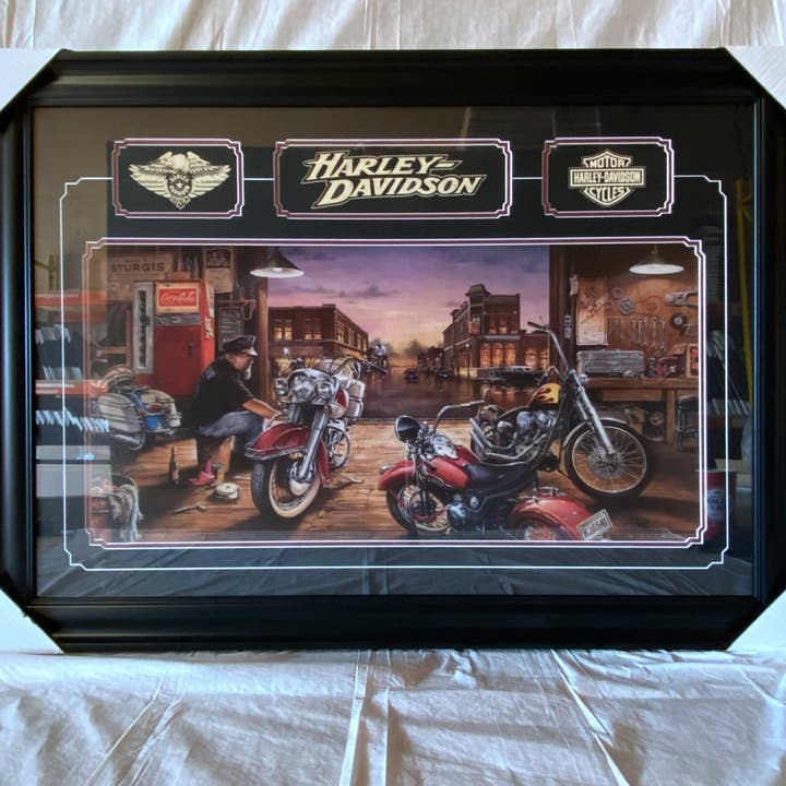 MVN Framed Art - Harley Davidson Dawn - 39.5*28.5" for wholesale by inVintage