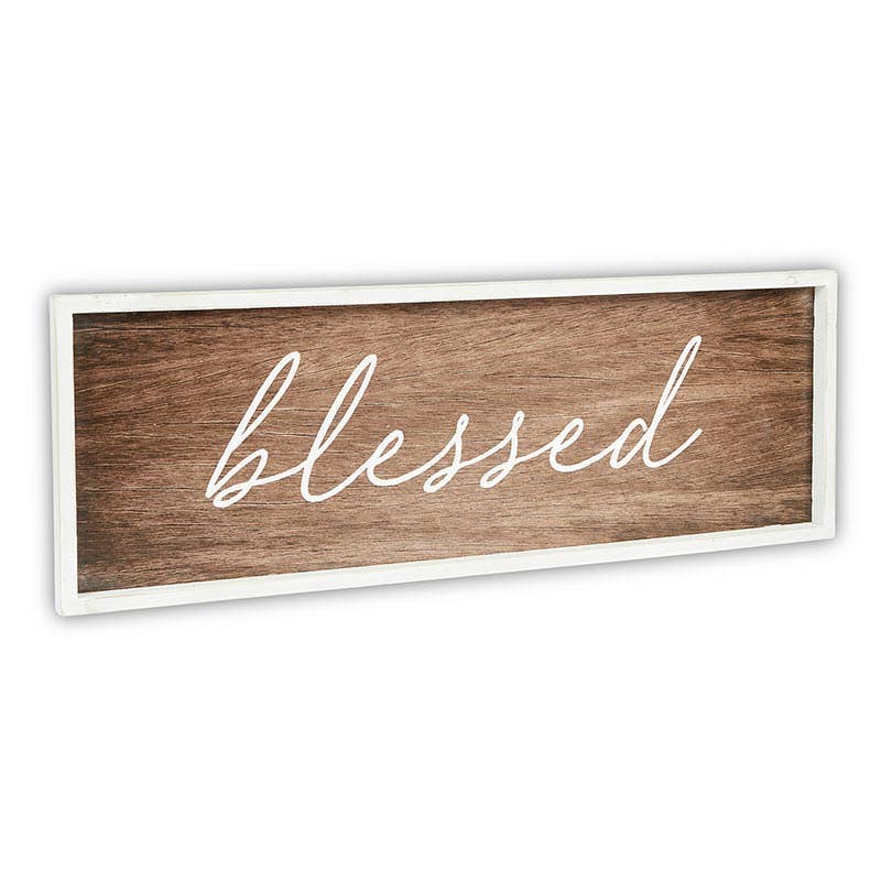 Angle - Wholesale Sign - Dark Wood Sign-Blessed2