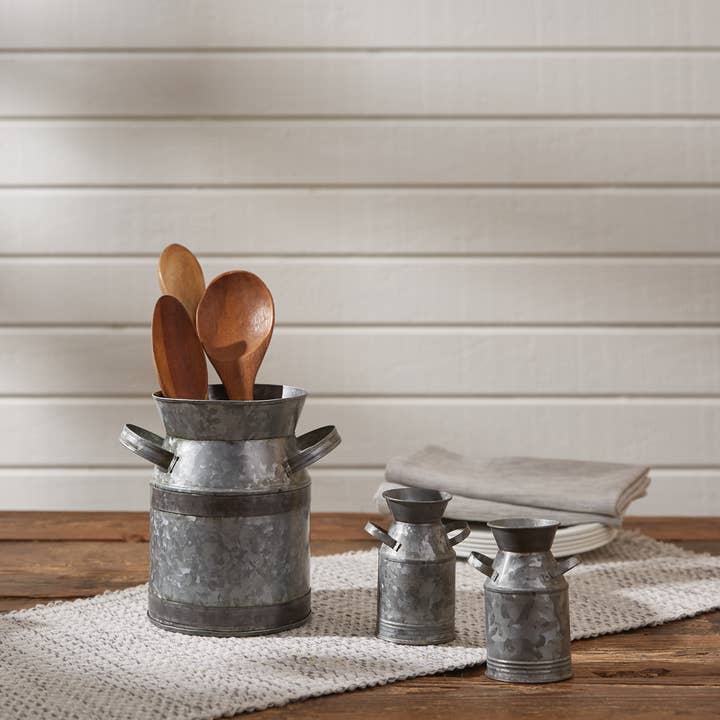 Gegalvaniseerde melkkan gebruiksvoorwerp Crock voor wholesale door Park Designs