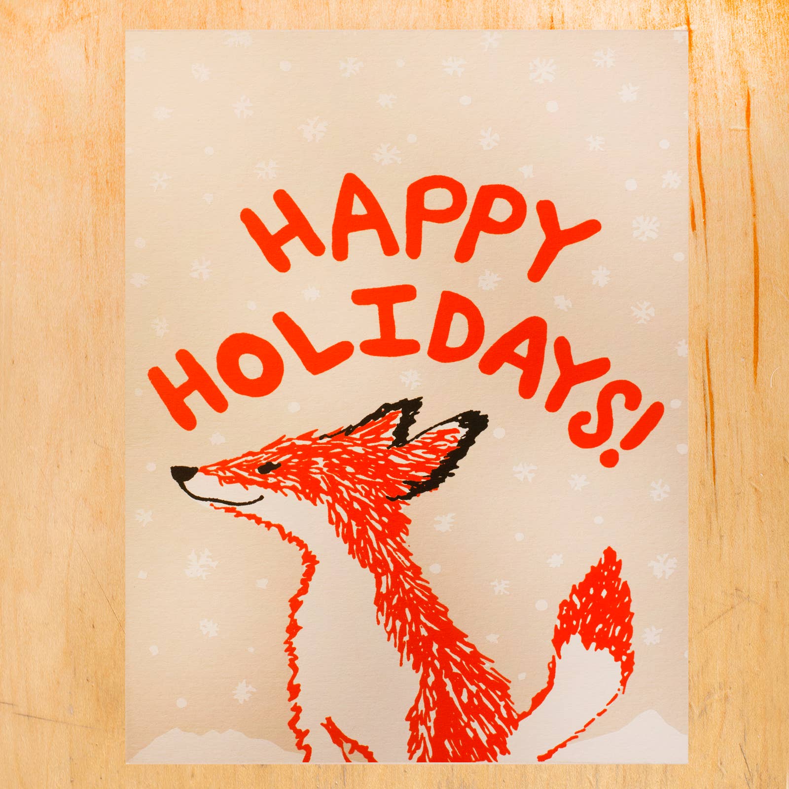 Alphabet Studios - Wholesale Season's Greetings Card - HAPPY HOLIDAYS FOX GREETING CARD0