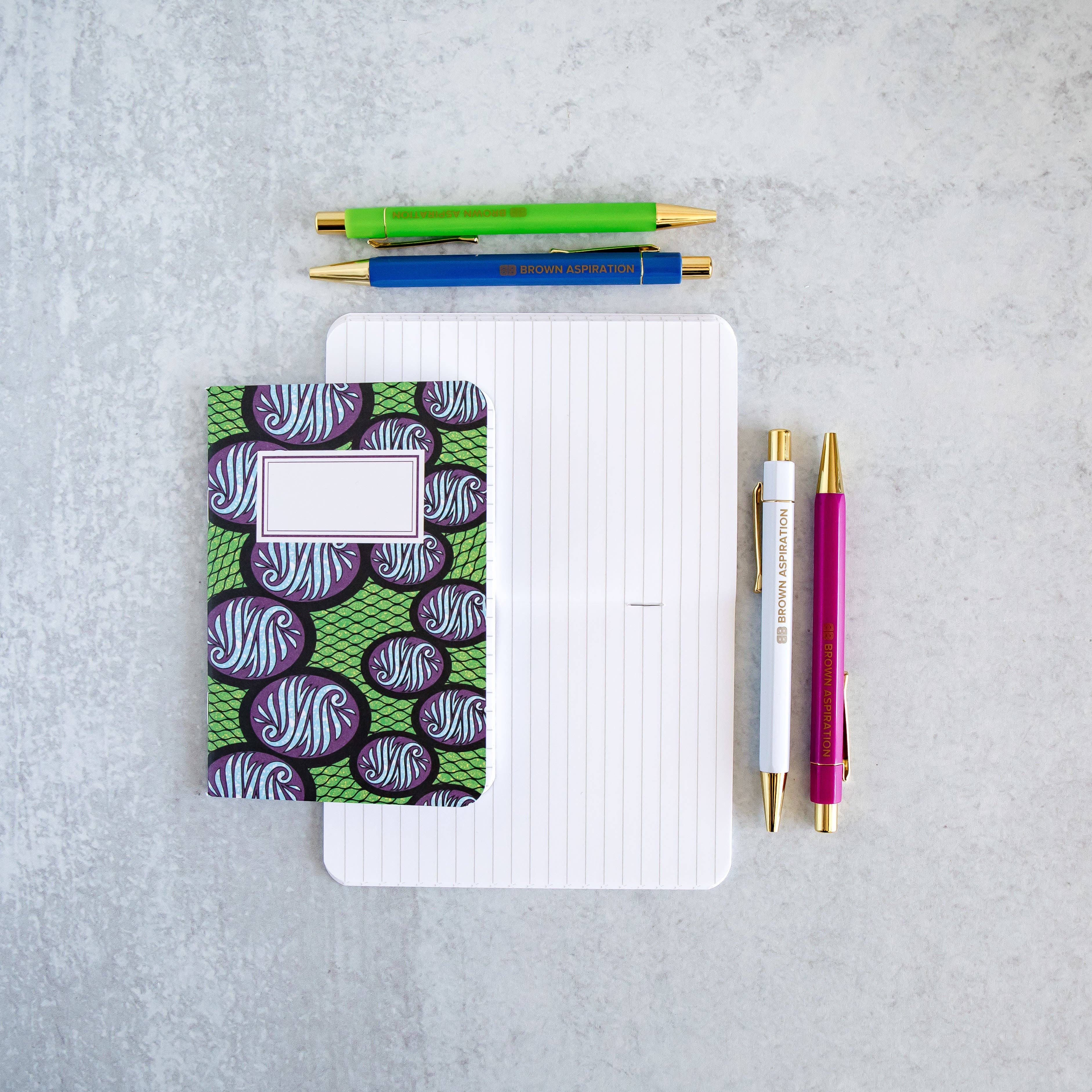 Brown Aspiration - Wholesale Notebook - Ankara Wax #4 - Pocket Notebooks (Set of Two)4