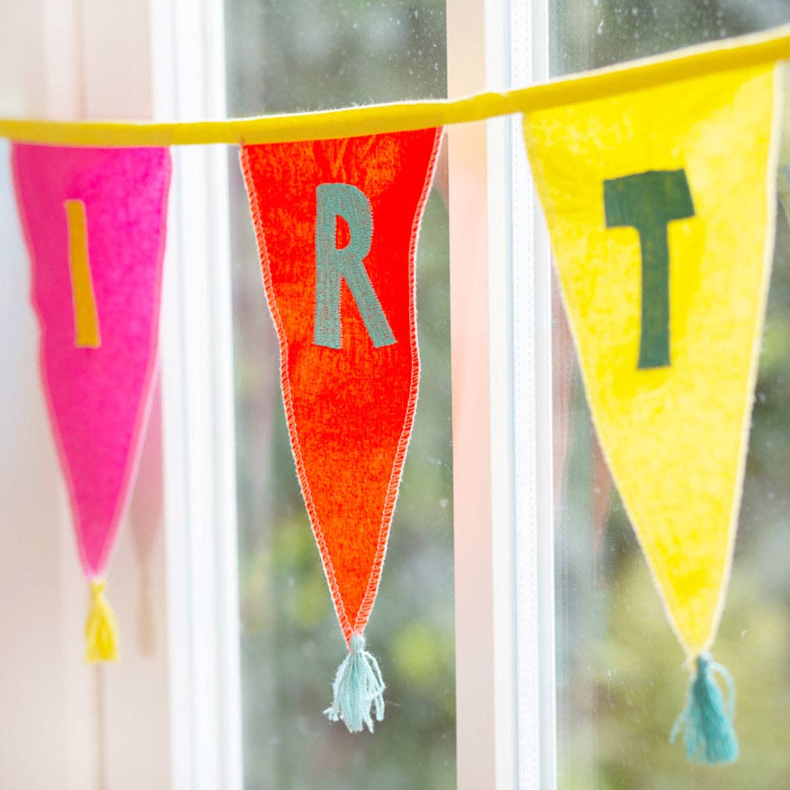 Talking Tables USA - Wholesale Bunting/Garland - Rainbow Birthday Fabric Bunting - 10ft | Birthday Party |2