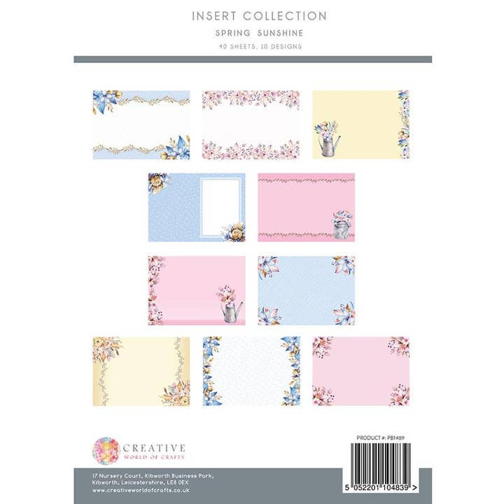 Ecstasy Crafts Distributing - Wholesale Craft Supplies - The Paper Boutique Spring Sunshine Insert Collection1
