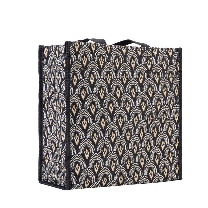 SignareArt - Vente Sacs de course/à provisions - Sac fourre-tout Luxor noir et blanc pour femme