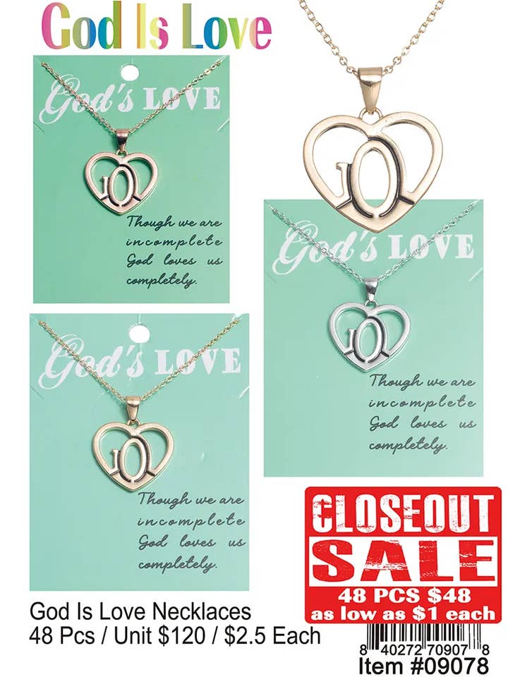 God Is Love Necklaces for wholesale by Puka Creations