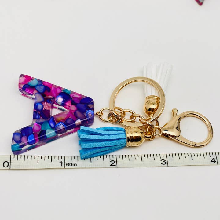 Mio Queena - Wholesale Keychain - Women's - Acrylic English 26 Letters Tassels Keychain