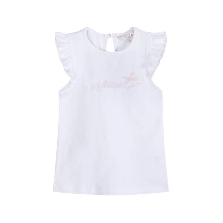 Frill Sleeve Sweet Top for wholesale by iMiN Kids