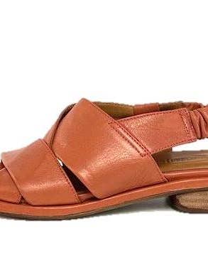SOSHI LEATHER SANDAL - MAHOGANY for wholesale by Sheridan Mia