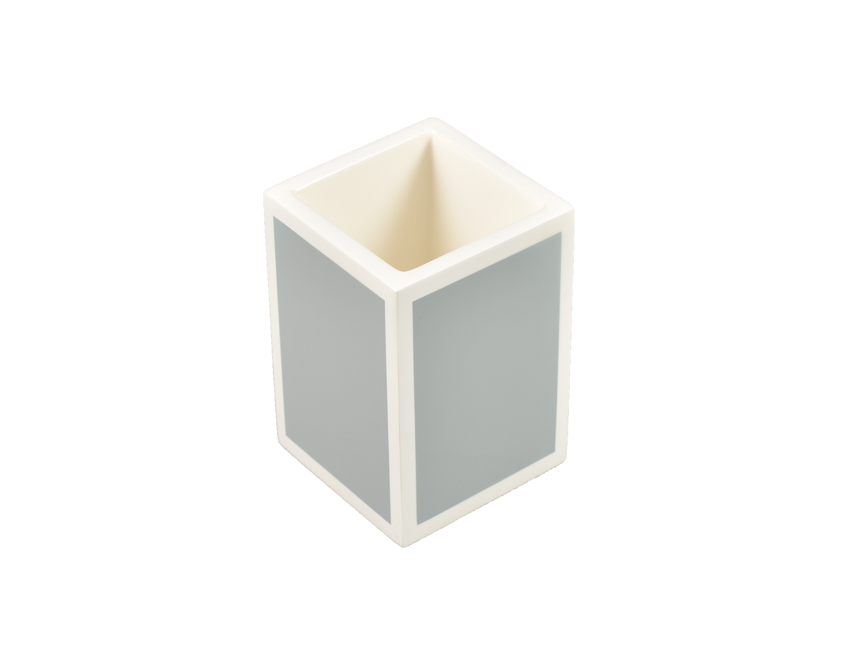 Pacific Connections - Wholesale Brush Holder/Organizer - Cool Gray with White - Pencil Cup/Brush Holder - L-29FSCGW1