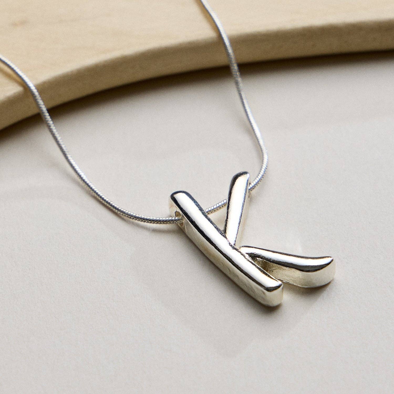 Frem - Wholesale Pendant/Charm Necklace - A Set of 16 Letters Gold Dipped Necklace – Gold & Silver Alphabet Charm Jewelry73