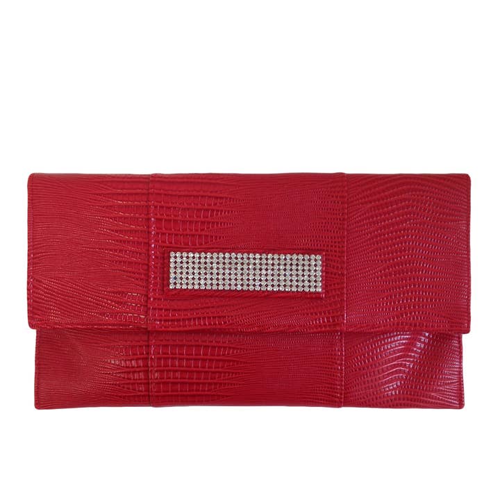 Clutch in Eidechsenform mit Strassverzierung und Umschlag für den Großhandel von JNBFASHION.COM