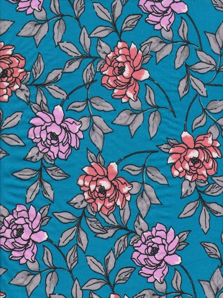 Tissu tricoté en polylycra brossé double bleu sarcelle pour la vente par Cutting Edge Trade