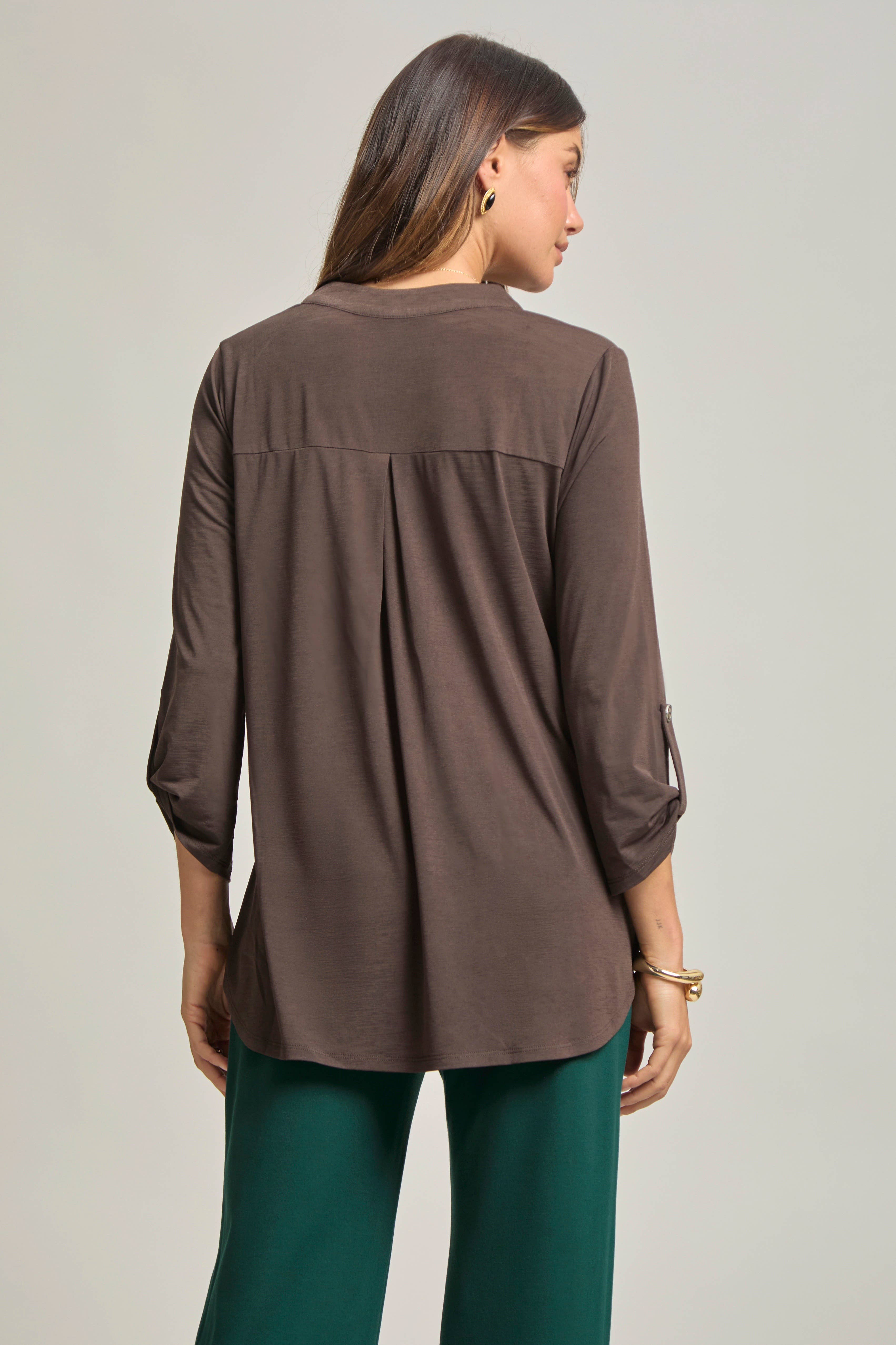 Dear Scarlett - Vente Chemisier – femme - Blouse Lizzy à manches 3/4, pratique pour le voyage6