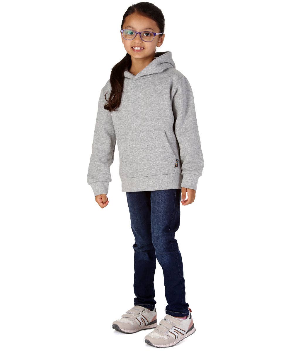 Trendy Toggs Kids Plain Overhead Oxford Grey Hoodie for wholesale on Faire2