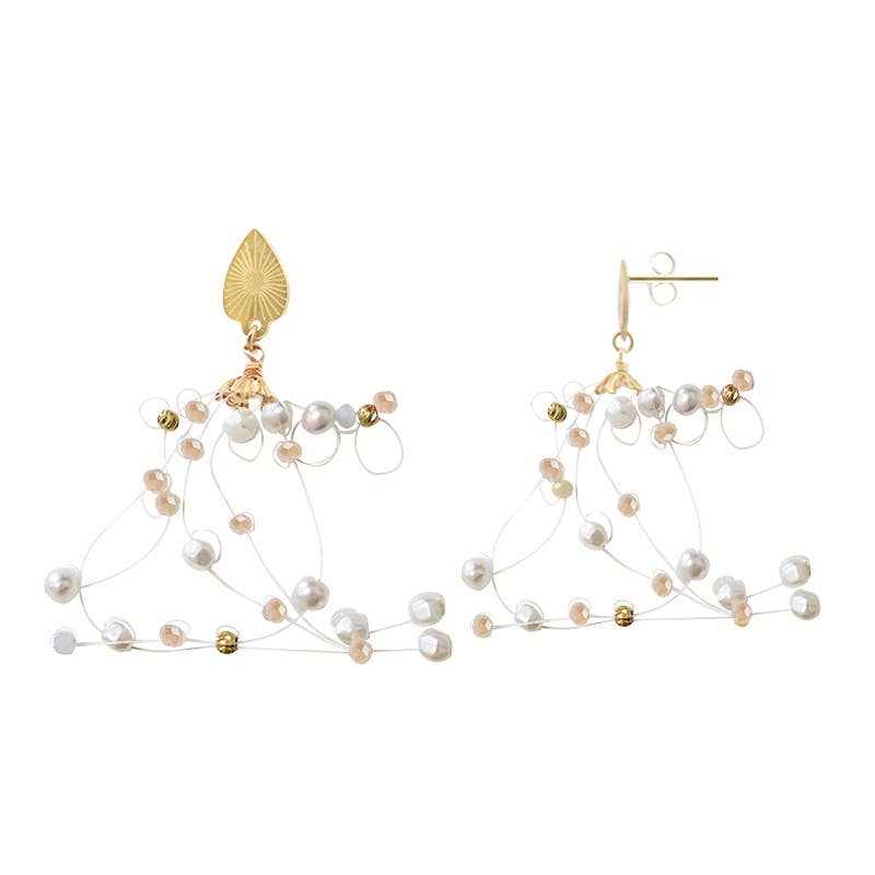 AMORINO SRL - Wholesale Dangle Earrings - DANGLING EARRINGS WITH CRYSTALS AND PEARLS - NK2112480F72