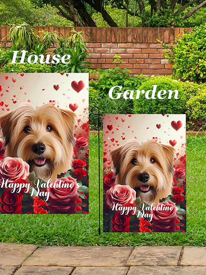 Glen of Imal Terrier Wheaten - Valentine House Flag for wholesale by Best of Breed Products