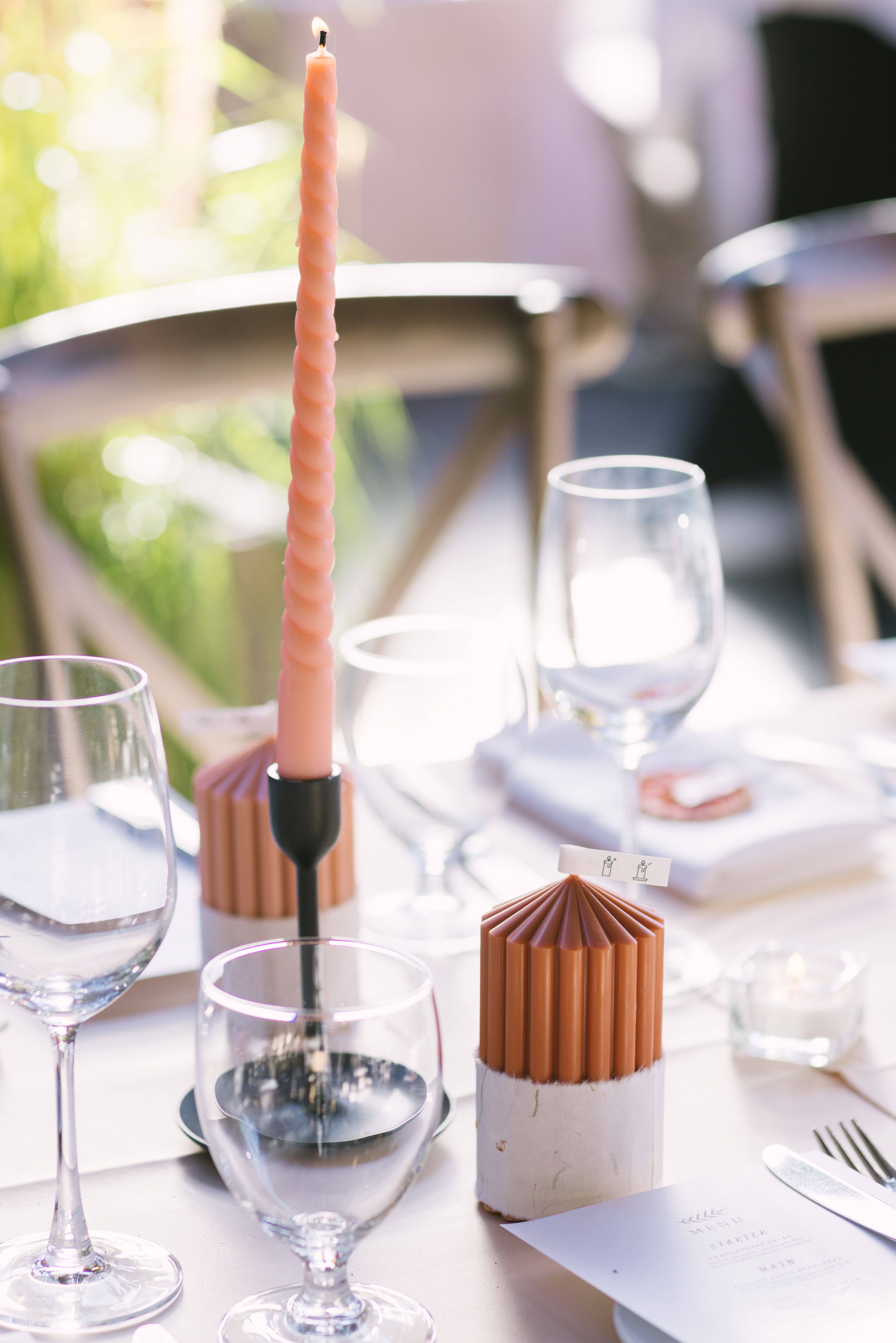 ZOETSTUDIO - Wholesale Pillar Candle - Large Ribbed Pillar Candles | Soy Wax | 110 hrs burn time9