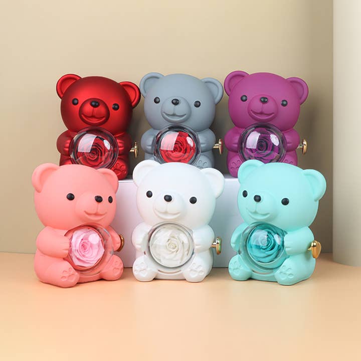 Coffret Cadeau Fleur Tournante Premium Petit Ours - Assortiment pour la vente par La Bella Monte