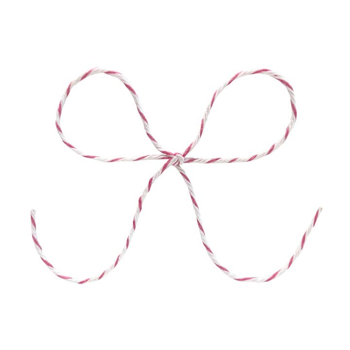 Twine - Raspberry & White Stripe for wholesale by MIDORI Inc.
