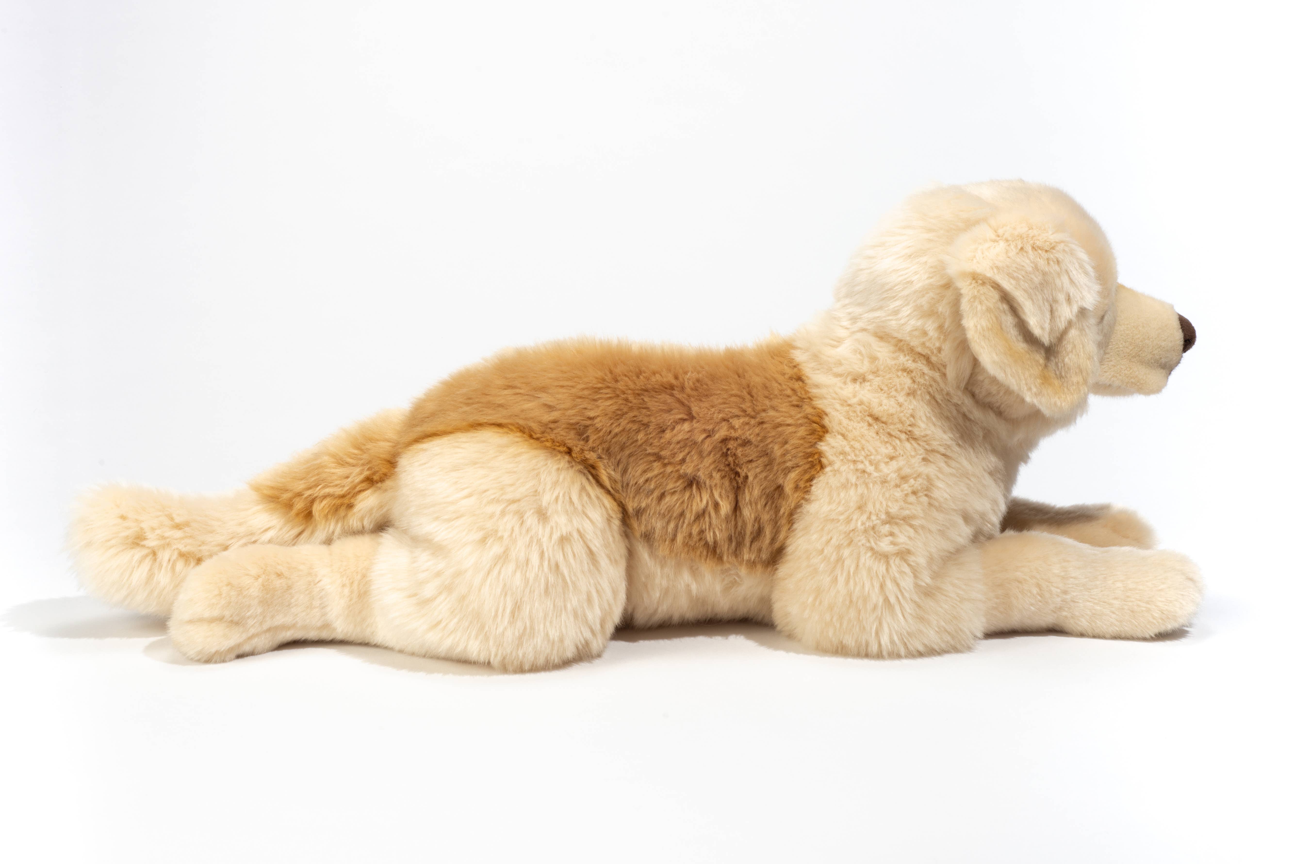 Teddy Hermann – wholesale Fyllda/plyschleksaker - Barn och baby – Liggande golden retriever mjukisdjur, 60 cm2
