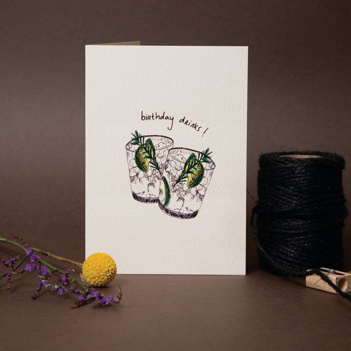 Birthday Drinks Card for wholesale by Max Made Me