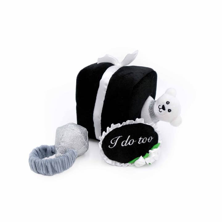 ZippyPaws - Wholesale Pet Plush Toy - Dog - Zippy Burrow™ - Wedding Ring Box 24/cs