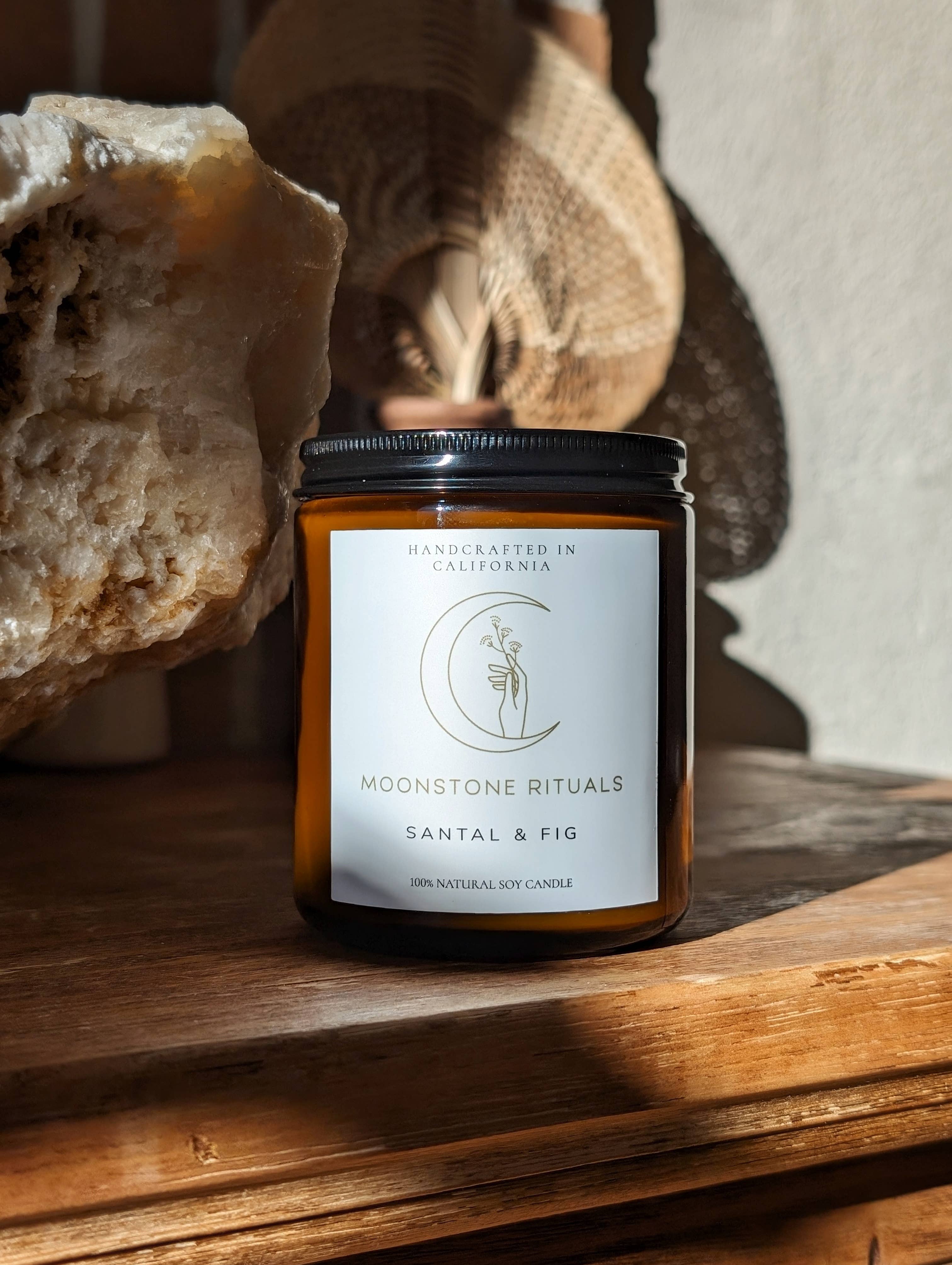Moonstone Rituals - Wholesale Jar/Filled Candle - Santal & Fig2