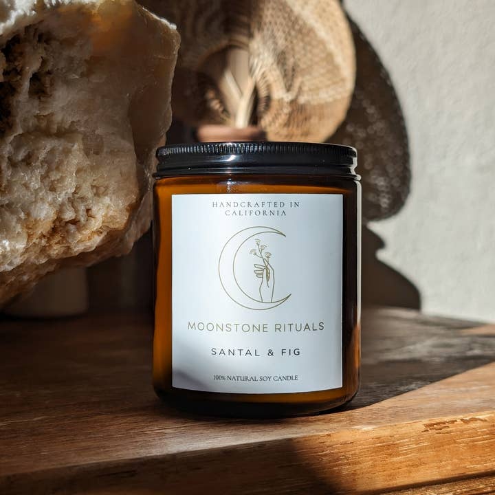 Moonstone Rituals - Wholesale Jar/Filled Candle - Santal & Fig2