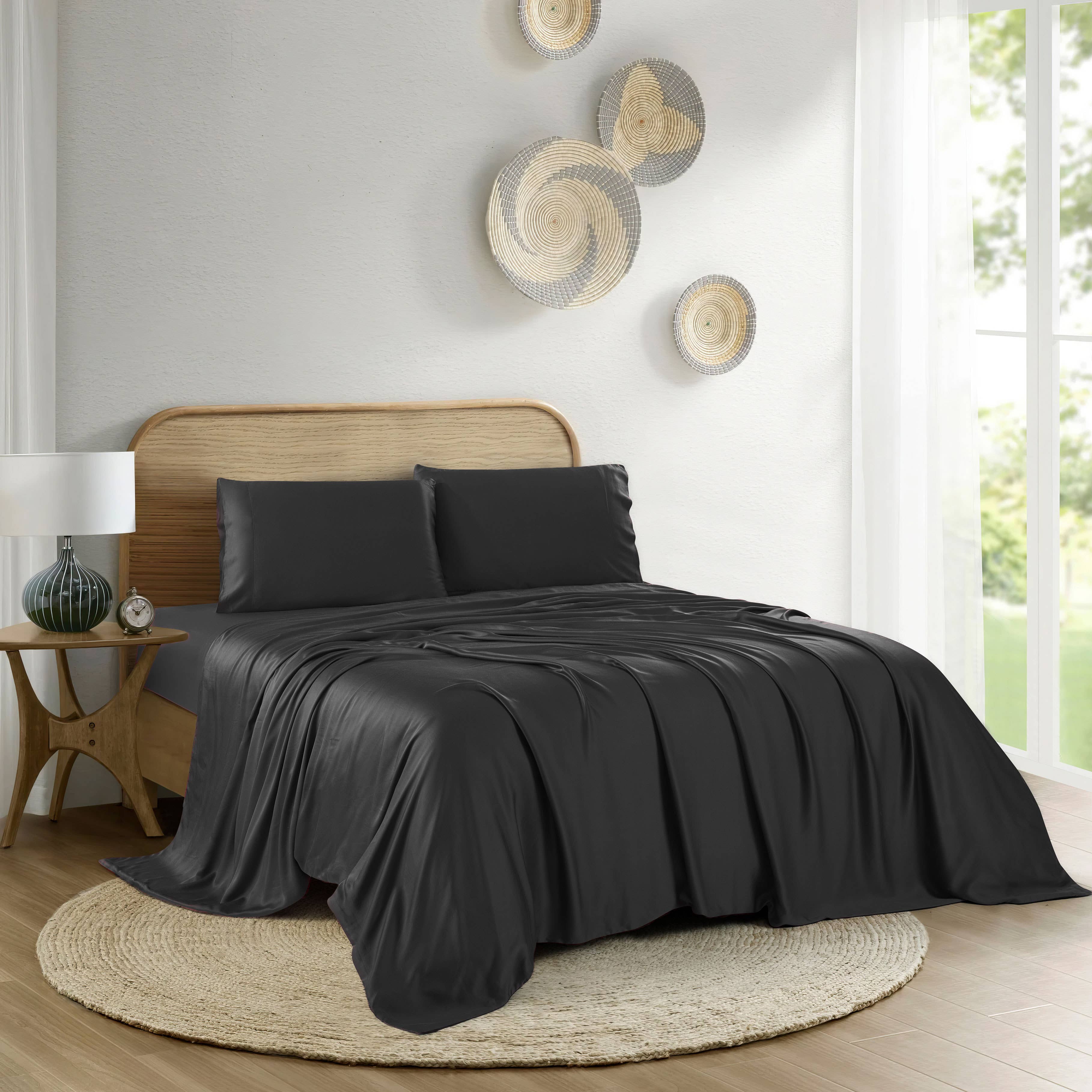 LivingTaste Home Inc - Wholesale Sheet Set - Tencel Bed Sheet 4-Piece Set7