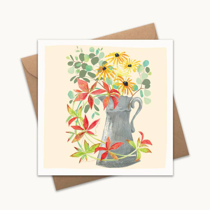 Carte de vœux vierge Yellow Flowers pour la vente par Kate Read Illustration
