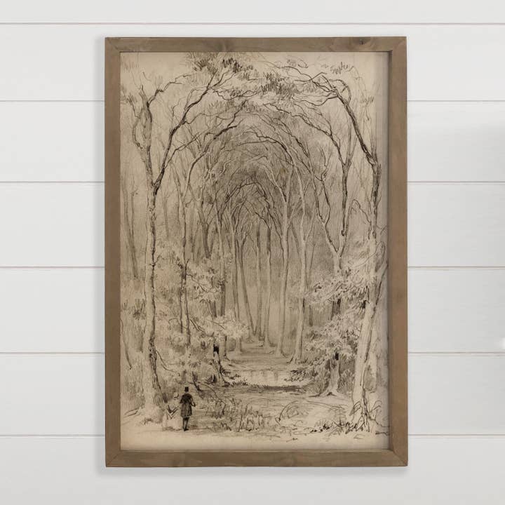 Journey Through the Woods - Reading Nook Canvas Wall Art for wholesale by Hangout Home