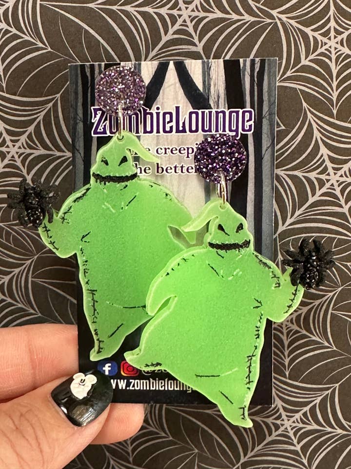 Orecchini Oogie Boogie per la vendita all'ingrosso da parte di Zombie Lounge Bootique