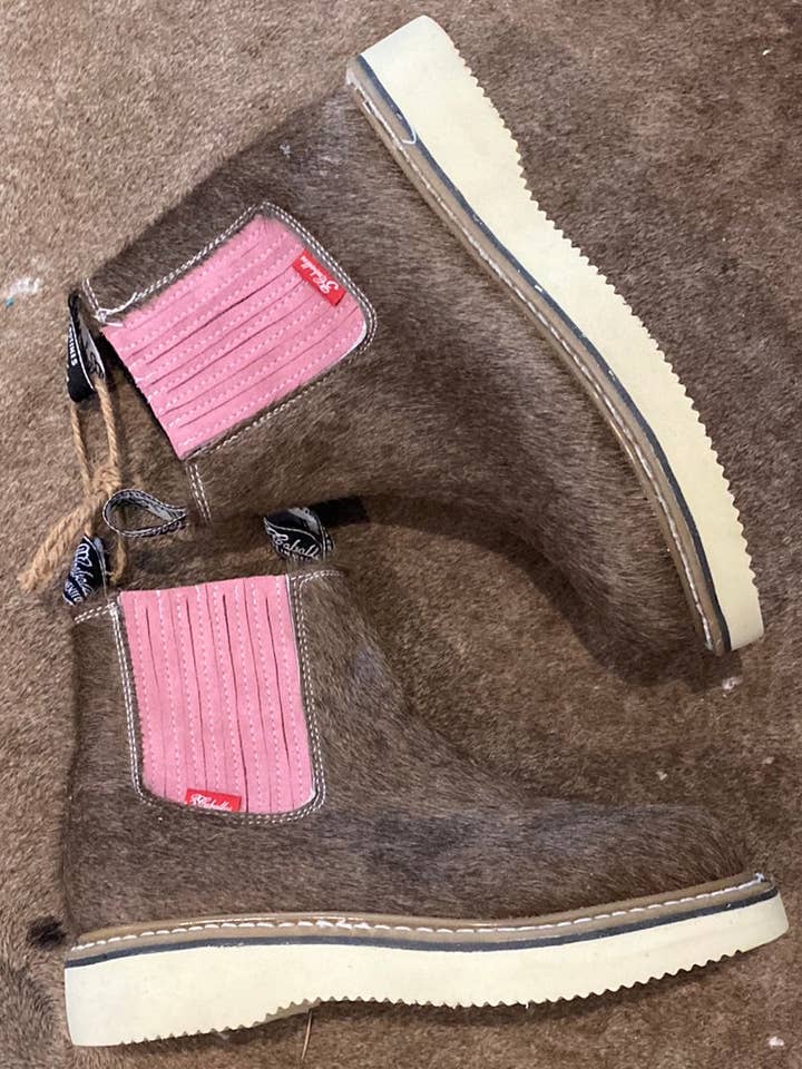 Maat 6 Taart Roze x Koeienhuid Lechera voor wholesale door Rancherr Boots