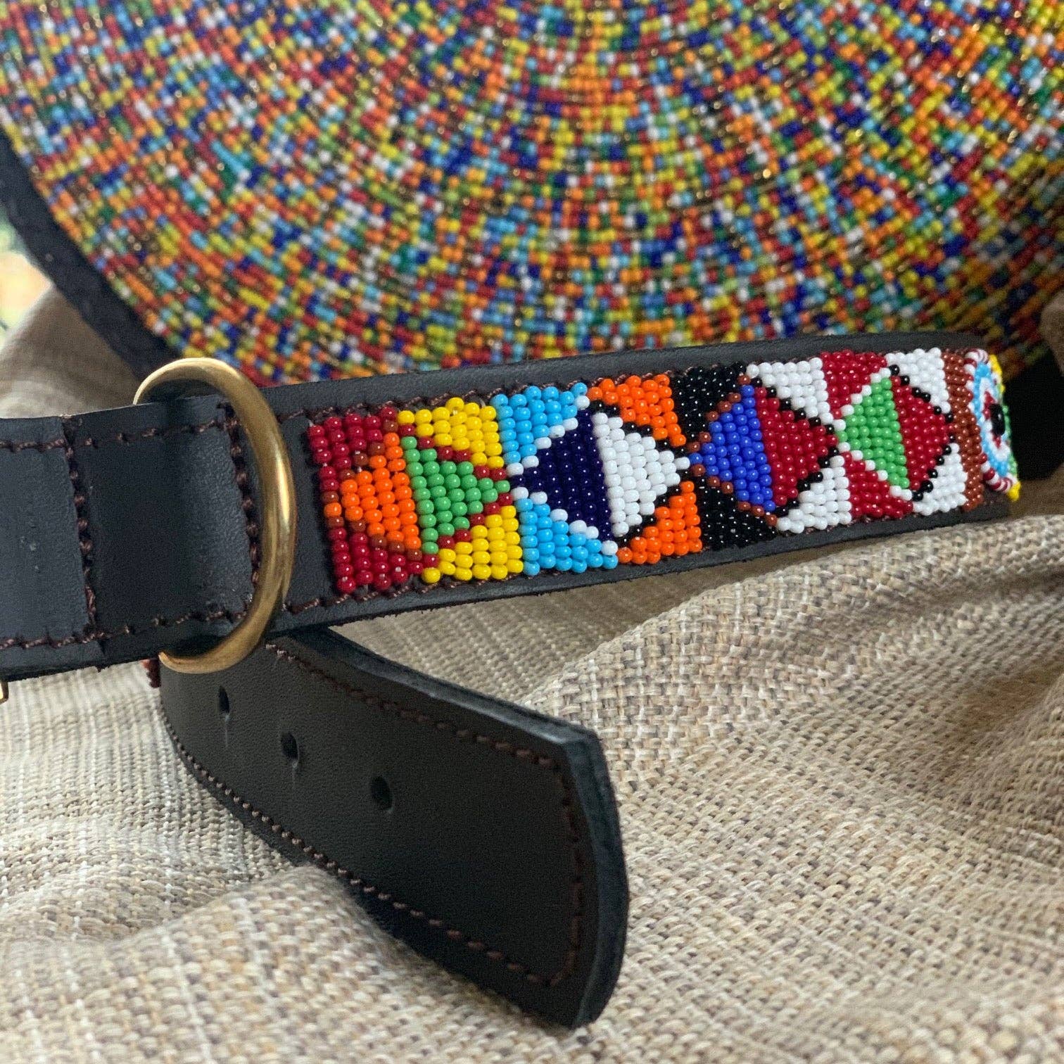 Her Best Foot Forward - Wholesale Pet Collar - Dog - Tapestry Beaded Dog Collar - Intricate Handmade Maasai Ethical Design from East Africa2