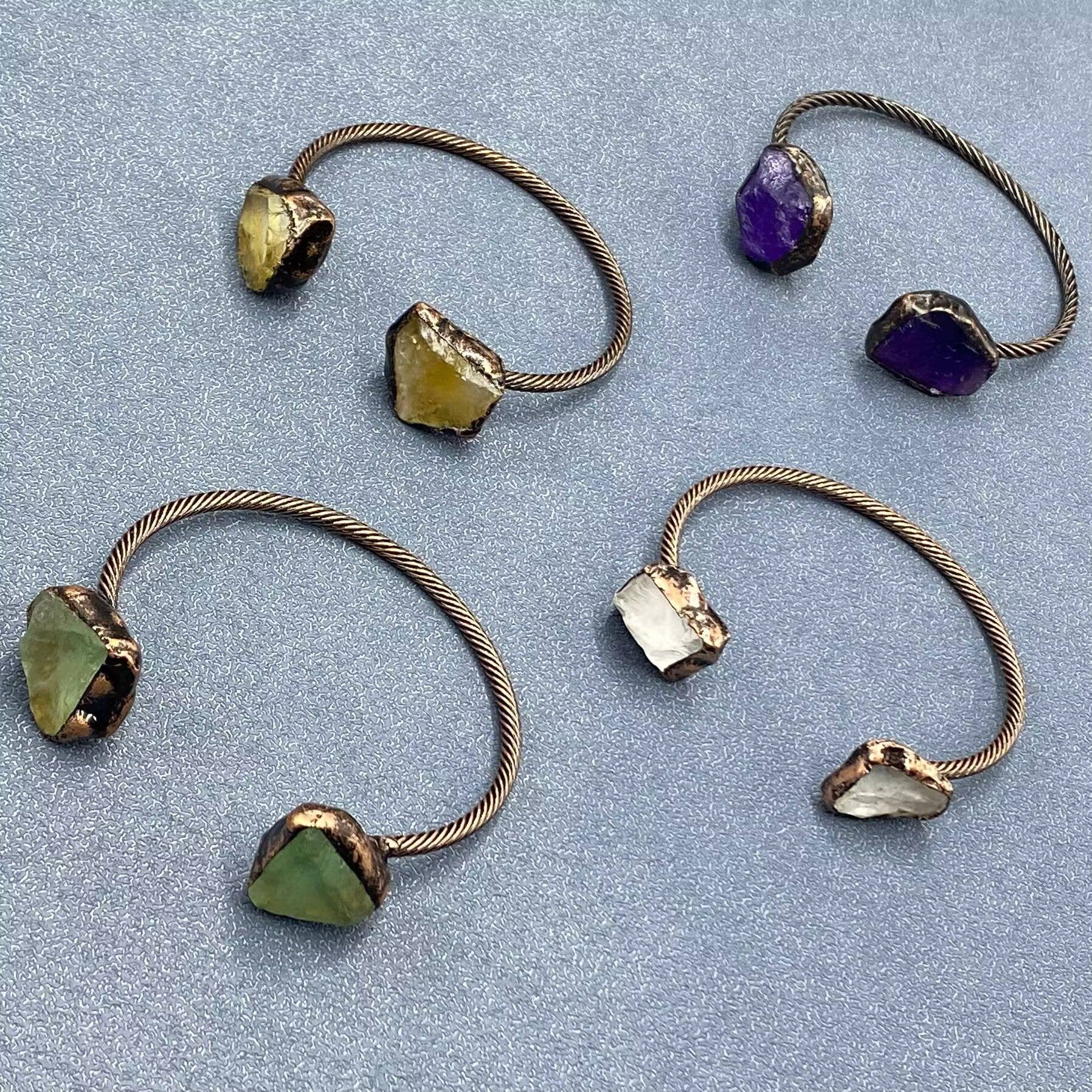 Mio Queena - Wholesale Cuff Bracelet - Vintage Natural Stone Retro Adjustable Cuff Bangle - CS3