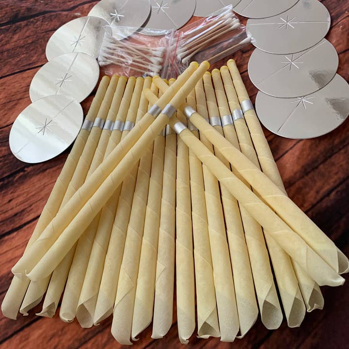 Stilnati - Wholesale Tapered Candle/Candlestick - 40 Pcs Ear Wax Removal Beeswax Candles Ear Candles Handmade 4