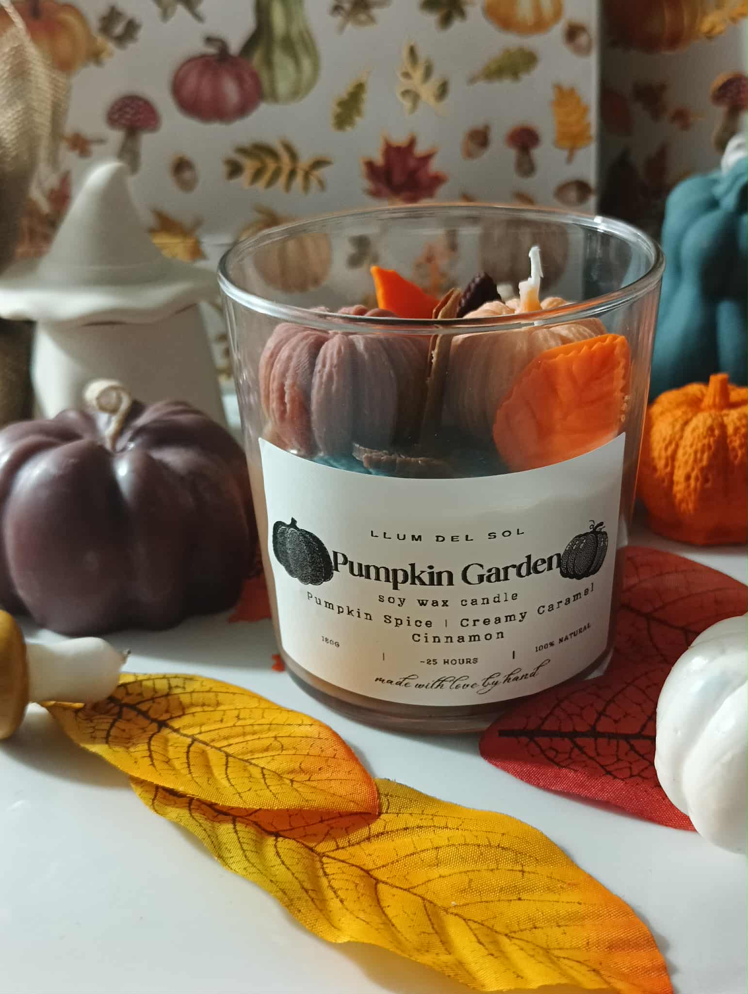 Llum del Sol - Wholesale Jar/Filled Candle - Pumpkin Candle Chai Candle – Pumpkin Spice, Creamy Caramel 1